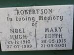 ROBERTSON Noel Hugh 1910-1999 & Mary Edith 1913-2001