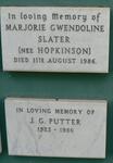 SLATER Marjorie Gwendoline nee HOPKINSON -1986 :: PUTTER J.G. 1923-1986