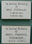STOTHART Neil 1944-1986 :: THOMSON Beryl Veronica 1918-1986