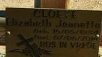 CLOETE Elizabeth Jeanette 1934-2014