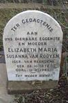 ROOYEN N.R.C., van 1878-1963 & Elizabeth Maria Susanna VAN HEERDEN 1872-1953