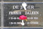JAGER Frikkie, de 19??-1989 & Daleen 1930-2009