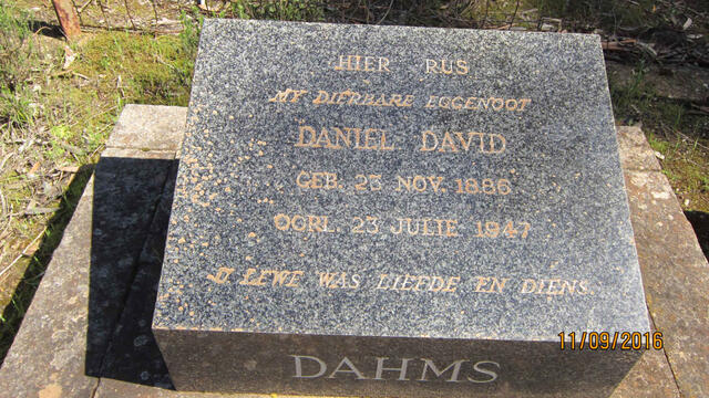 DAHMS Daniel David 1886-1947