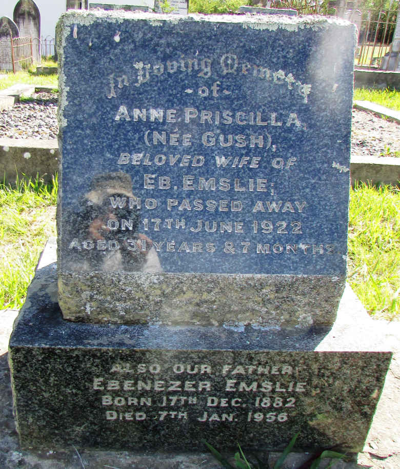 EMSLIE Ebenezer 1882-1956 & Anne Priscilla GUSH -1922