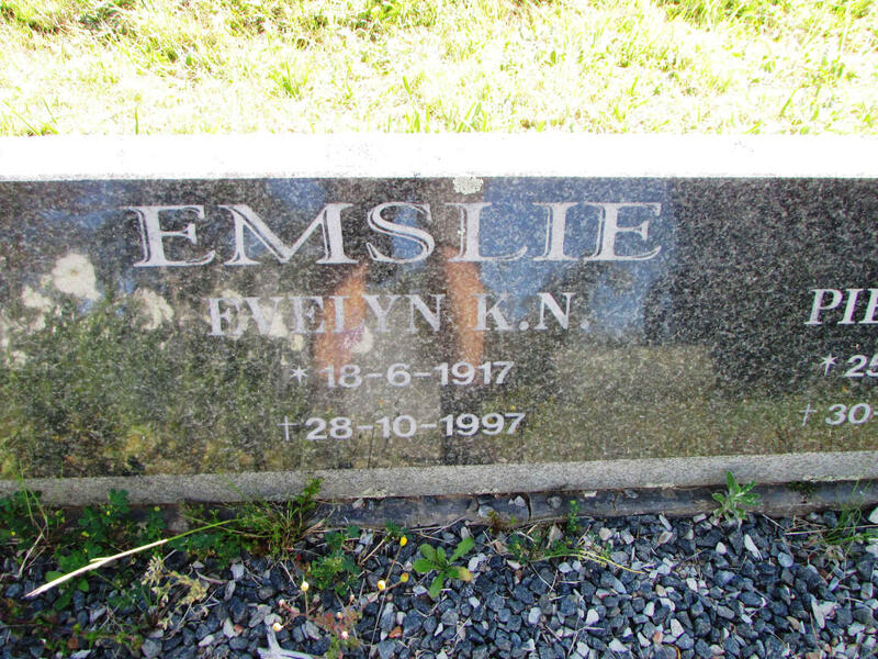 EMSLIE Evelyn K.N. 1917-1997
