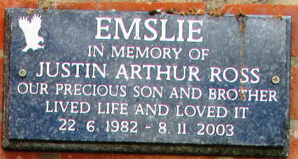 EMSLIE Justin Arthur Ross 1982-2003