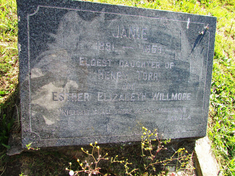 WILLMORE Janie 1891-1959