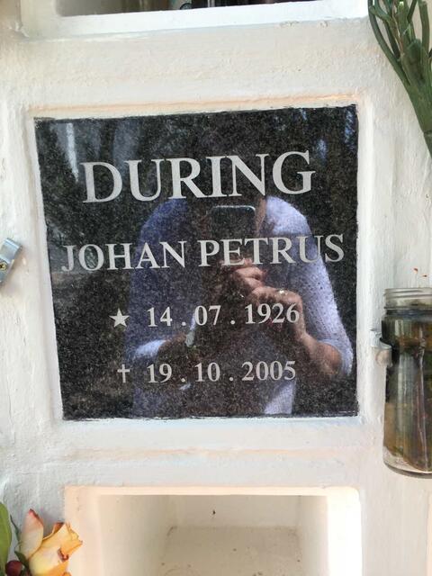 DURING Johan Petrus 1926-2005
