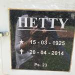 ? Hetty 1925-2014
