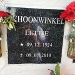 SCHOONWINKEL Lettie 1924-2010