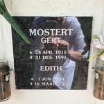 MOSTERT Gert 1915-1991 & Edith 1924-2011