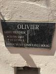 OLIVIER Gert Hendrik 1937-2013