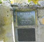 BEKKER Daan 1925-1996 & Francina 1928-2003