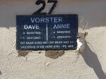 VORSTER Dave 1928-2005 & Annie 1932-2015