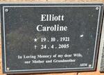 ELLIOTT Caroline 1921-2005