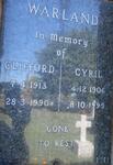 WARLAND Cyril 1906-1995 :: WARLAND Clifford 1913-1990