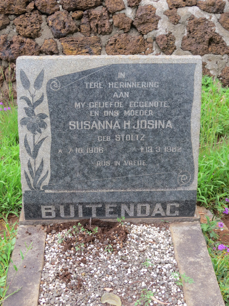 BUITENDAG Susanna H. Josina nee STOLTZ 1906-1982
