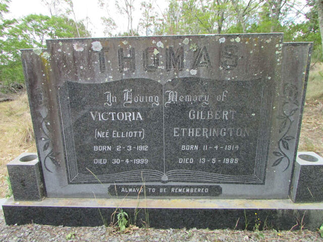 THOMAS Gilbert Etherington 1914-1985 & Victoria ELLIOTT 1912-1999