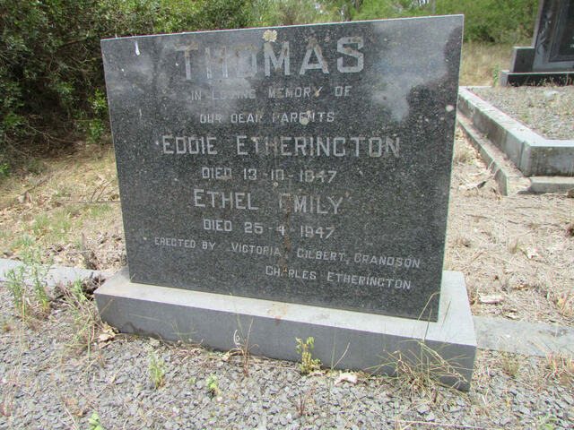 THOMAS Eddie Etherington -1947 & Ethel Emily -1947
