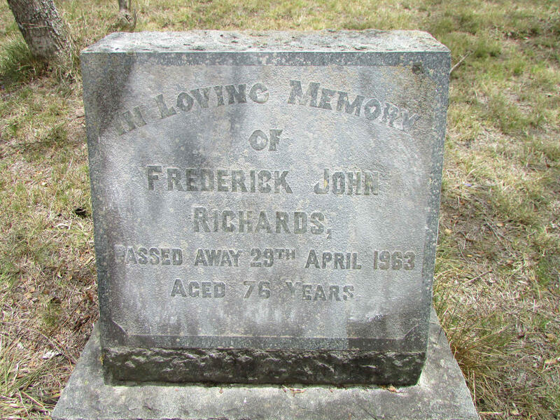 RICHARDS Frederick John -1963