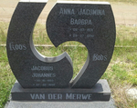 MERWE Jacobus Johannes, van der 1923-1992 & Anna Jacomina Barbra 1931-1990