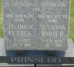 PRINSLOO Jacobus Petrus 1922-1987 & Susanna Maria H. 1925-1985
