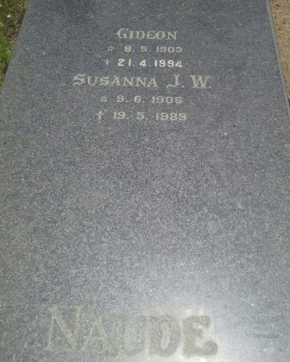 NAUDE Gideon 1903-1994 & Susanna J.W. 1906-1989