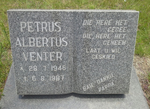 VENTER Petrus Albertus 1946-1987