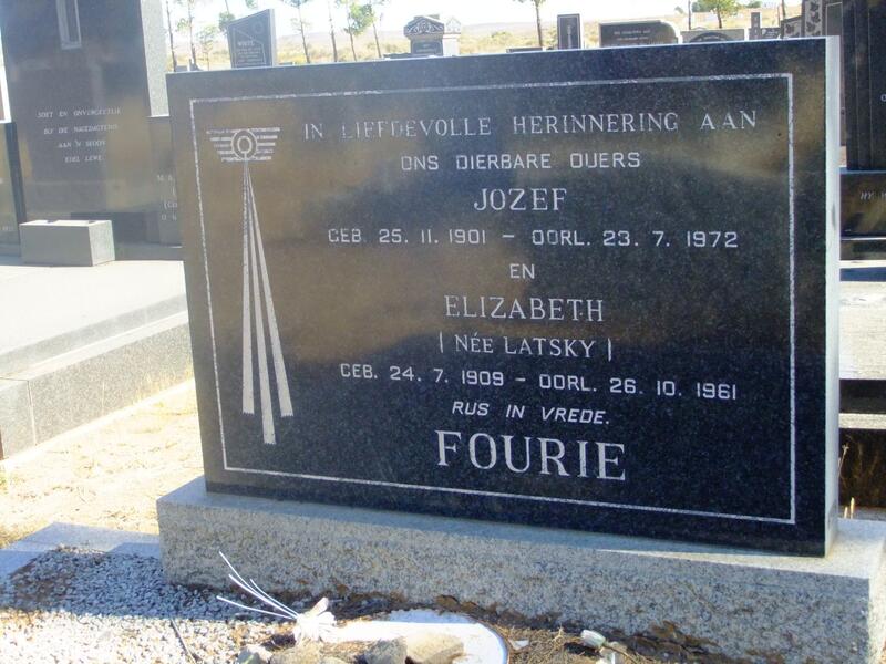 FOURIE Jozef 1901-1972 & Elizabeth LATSKY 1909-1961