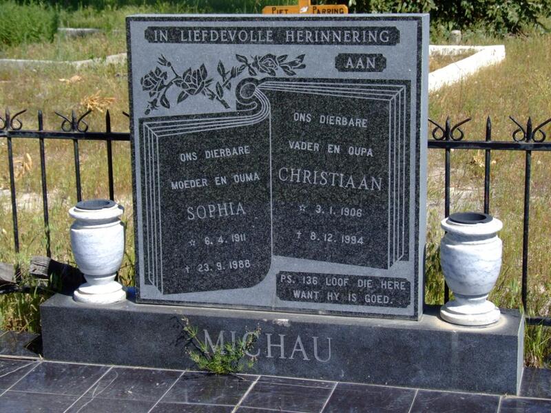 MICHAU Christiaan 1906-1994 & Sophia 1911-1988