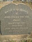 OXLAND John Oxley -1910 & Jane -1914