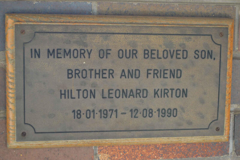 KIRTON Hilton Leonard 1971-1990