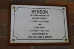 BENSON William Kenneth 1908-1992 & Edna Violet 1907-1985