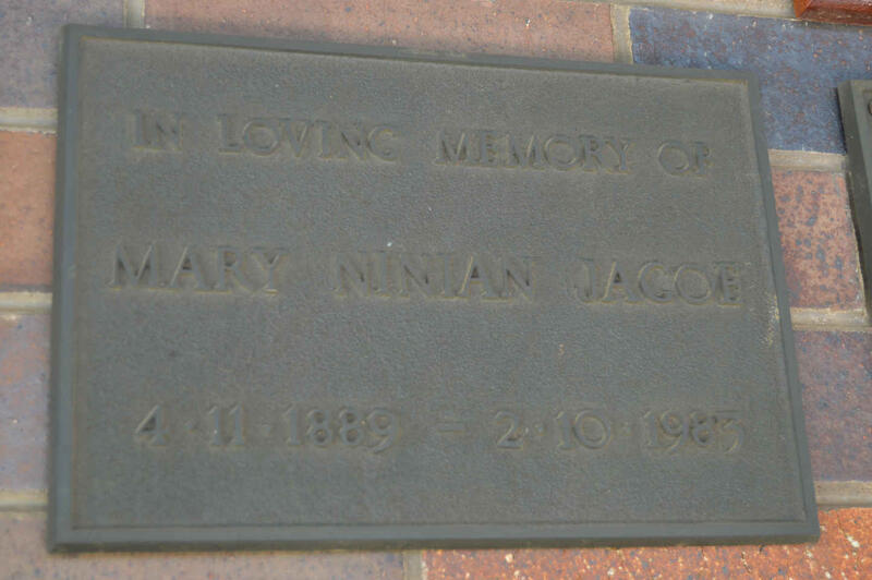 JAGOE Mary Ninian 1889-1983