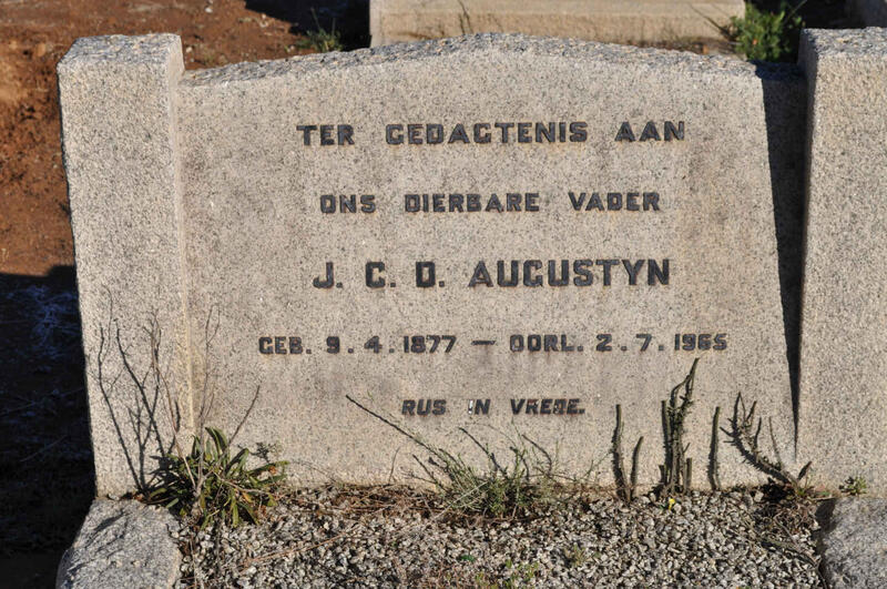 AUGUSTYN J.C.D. 1877-1965