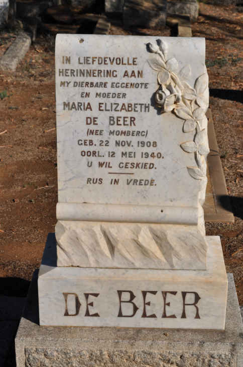 BEER Maria Eliabeth, de nee MOMBERG 1908-1940