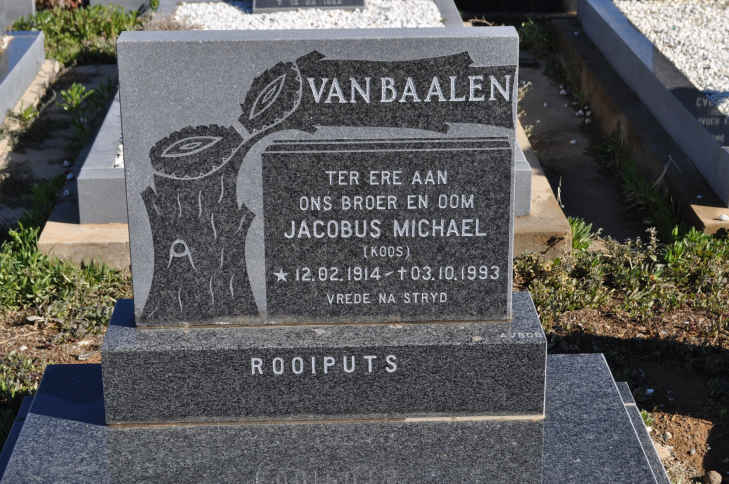 BAALEN Jacobus Michael, van 1914-1993