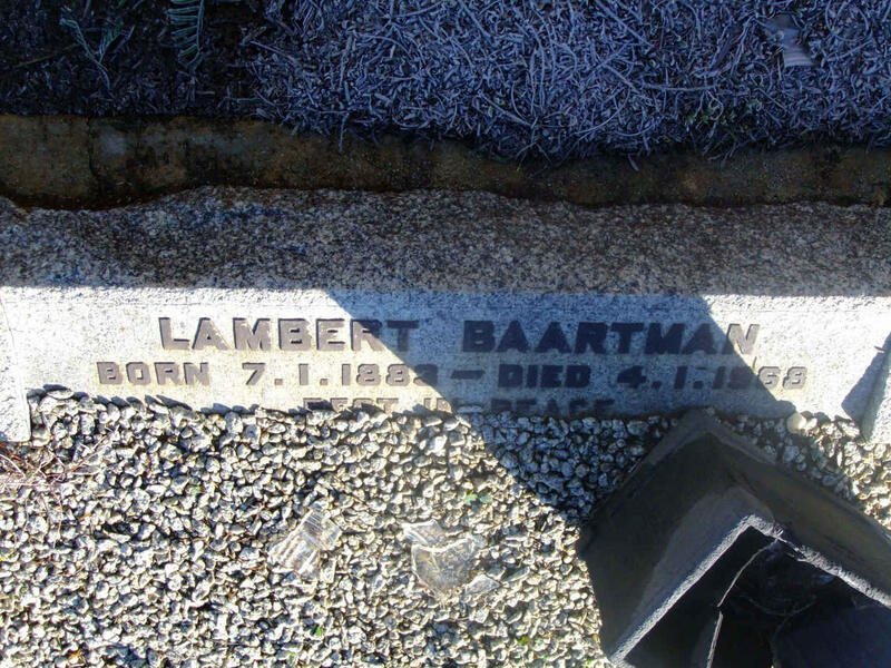 BAARTMAN Lambert 1883-1968