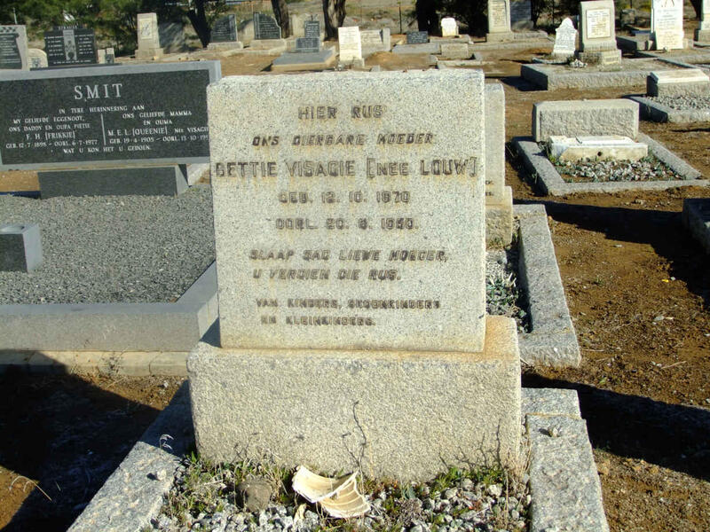 VISAGIE Bettie nee LOUW 1870-1950