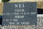 NEL Callie 1906-1987 & Serah 1921-