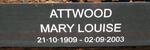 ATTWOOD Mary Louise 1909-2003