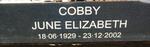 COBBY June Elizabeth 1929-2002
