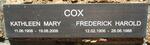 COX Frederick Harold 1906-1988 & Kathleen Mary 1908-2006