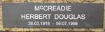 McCREADIE Herbert Douglas 1918-1998
