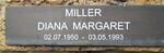 MILLER Diana Margaret 1950-1993