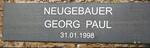 NEUGEBAUER Georg Paul -1998