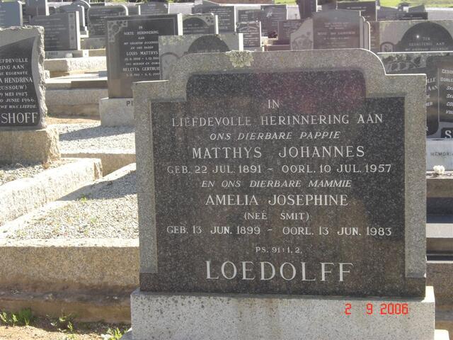 LOEDOLFF Matthys Johannes 1891-1957 & Amelia Josephine SMIT 1899-1983
