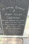 GRENFELL John Allen 1904-1967 & Elsie 1912-1992