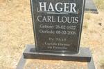HAGER Carl Louis 1922-2006