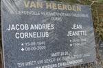 HEERDEN Jacob Andries Cornelius, van 1949-2009 & Jean Jeanette 1949-2011